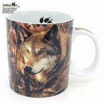 North American Animals Family Mark Cup Standard American Mark Painted Cup Forest Wolf coffee Cup with Handcup