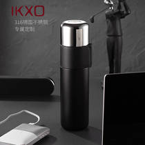 IKXO UK upscale insulated cup men with cover for drinking water cups large capacity portable stainless steel sub warhead