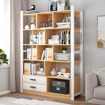 Bookshelf floor iron shelf simple living room small partition storage rack locker bedroom Net red small bookcase