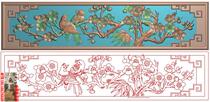 Tan carved flowers birds fight plum blossom panels drawers jdp reliefs gray images wood carvings computer carvings