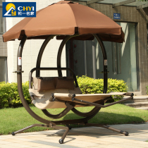 Outdoor hammock outdoor double recliner creative sunshade hanging chair Villa Leisure courtyard garden swing basket king bed