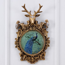  American pendant Living room TV wall background wall decoration Deer head wall hanging wall decoration Wall hanging wall decoration Wall decoration