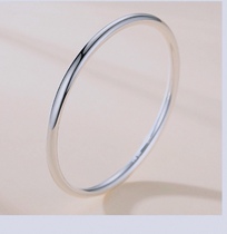 S999 foot silver bracelet ancient method glossy finish Fashion simple Joins cirque closed silver bracelet 100 hitch ring lady gift
