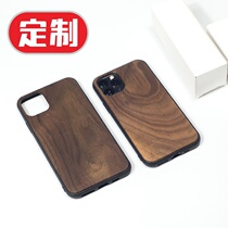 Wood suitable for personality custom engraving iPhon12pro max 8p anti-fall silicone cell phone shell protective shell