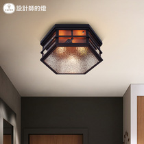 Designers lamp American country creative personality room aisle corridor study bedroom iron antique ceiling lamp