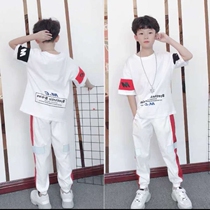 Summer dress big boy Korean version handsome new boy short sleeve T-shirt 2021 set children foreign 10 years old 1