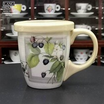 American original single LANG multi-purpose tea filter cup Latte milk special painted coffee set cup purple strawberry coffee cup