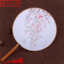 Little song advertising girl A boy show Ancient ethnic costume hanging with classical round fan Classical round childrens Chinese style