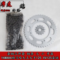 Applicable models Tianwang Taizi 125 XV125 sleeve chain trekking chain Three sets of chain large small tooth disc