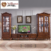  Wellington American solid wood TV cabinet living room retro European TV cabinet wine cabinet combination floor cabinet M603-1