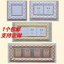 Simple modern switch sticker wall sticker protective cover resin socket panel decorative home three-dimensional creative luxury personality
