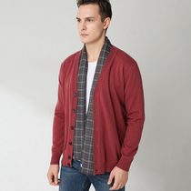 Ordos production 100 pure mountain cashmere sweatshirt male jersey spring autumn knit V collar loose casual chicken hearty collar thin coat
