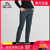 Berch and outdoor charge soft shell pants plus velvet ladies waterproof breathable fleece warm elastic fleece mountaineering pants