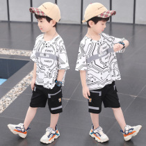 Summer handsome boy summer suit sports 7 trendy clothes 12 years old 10 short-sleeved 8 children 5 small boys 9 childrens clothes