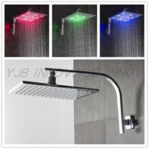 12 inch bath head invisible shower head rain showering into wall sprinkler led light plus high crossbar top water