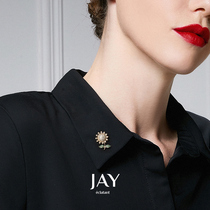 JAY sunflower jewelry neckline collar collar decoration pin brooch Japanese suit suit accessories senior female