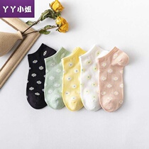 Spring and summer thin Japanese socks candy color hipster women socks small Daisy mesh breathable women socks spring summer Net Red