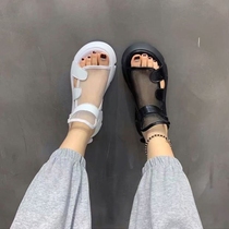 Pine Cakes Sandals Shoes 2021 New Women Fashion Trends Fashion Thick Bottom Breathable Augen Gauze Magic Stick Sandals