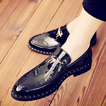 Leather Shoes Mens Edition Trends Mens Business Small Leather Shoes Fashion Inglées Casual Shoes Sloth Shoes Summer Legue-bean Shoes Men