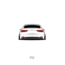 Suitable for Audi A5 low-lying car scratch model stickers car friends will Personalized car stickers customized HF Silhouette