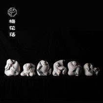 Meihua Luo Chen Yihui Jie Dehua Ceramic Statue Handmade White Porcelain Home Living Room Porch Handicrafts