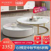 Century master marble coffee table light luxury modern simple small apartment living room Net red round combination creative tea table