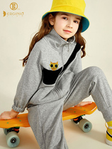 Italian Erginio girl suit autumn foreign atmosphere children two-piece childrens sports sweater girls