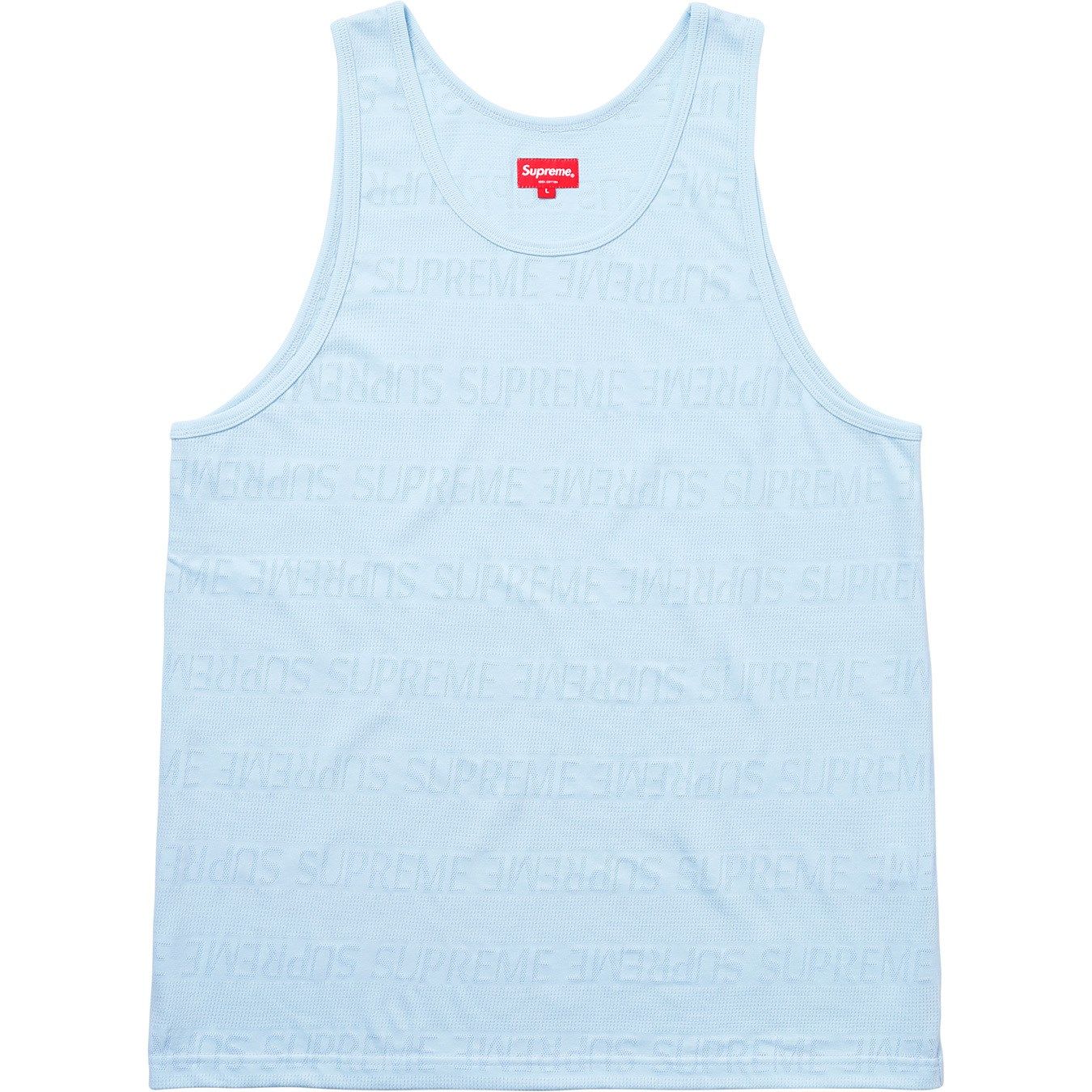燎原 Supreme 18SS Mesh Stripe Tank Top Dark Print Logo Sports Tank Vest