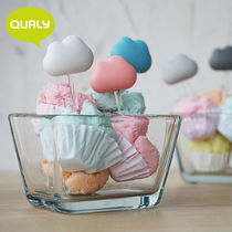 Thai Qualiy Creative Clouds Plastic Children Fruit Fork Cute Fruit Lunch Signature Fork suit 1 group 6 only