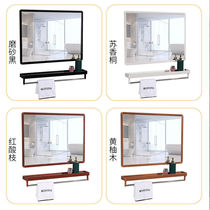 Bathroom Bathroom mirror Punch-free wall-mounted wall-mounted vanity mirror Bedroom bathroom with shelf Toilet makeup mirror