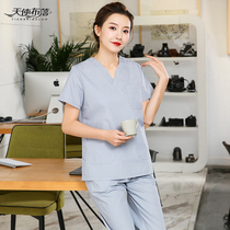 Oral Doctor Workwear Dental Brush Handwear operating room Handwashing Surgery Suit Woman Male Short Sleeve Split Suit