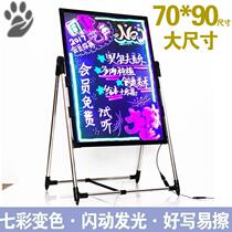 Display card handwritten standing card House rechargeable luminous word signboard bar self-luminous standing card price list