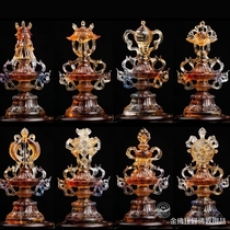 Ancient Law Glazed Eight Auspicious Pendulum Pieces Auspicious Eight Treasures of the Auspicious Eight Treasures of the Buddhist Dense Zong Auspicious Treasure of the Eight Treasure