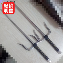 Ronin fork double fork steel fork kung fu ruler Ninja Turtle three-strand fork iron fork martial arts ten-hand iron ruler karate short fork