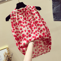 South Korea Sleeveless Snowy Jersey Woman Summer 2021 New Design Sensation Loose Shoulders Foreign Air Crummy Cardigan Sweatshirt Sweetness Blouse