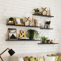 Wall shelf Living room partition wall hanging wall bookshelf Wall decoration Bedroom word shelf Wall hanging free hole