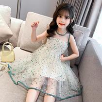 Girls dress summer 2021 new net red foreign style little girl summer fashionable yarn skirt Korean princess skirt