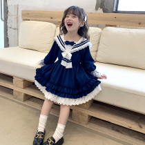 Hong Kong Korea Trendy Girl Dress 2020 Fall Foreign Air Loretta Girl Princess Dress Foreign Dress