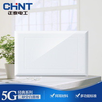 Chint Type 118 switch socket 2 two-bit blank panel small wire box cover plate cassette baffle decorative cover blind plate