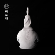 Meihua Luo Chen Yihui Wish Dehua Ceramic Guanyin Bodhisattva statue craft white porcelain home living room porch ornaments