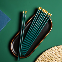 Light luxury wind ceramic chopsticks non-slip mildew household high-grade high-temperature resistant couple porcelain Kuaizi one person one chopstick high Yan value