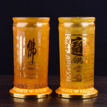 Buddhas glass incense barrel In front of the Buddha Hall Buddha the Buddha god of wealth is equipped with incense and put incense into the incense cartridge indoor vintage incense