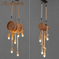 American retro homestay hot pot restaurant creative lamps milk tea shop bar chandelier