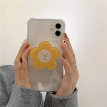 Yellow flower bracket suitable for apple 11 12 13promax mobile phone shell iPhone8 7 6plus minimalist xsmax anti-fall 13 12mini