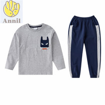 Annai childrens clothing 2019 autumn new mens and childrens cotton knitted suit home clothes JB931538