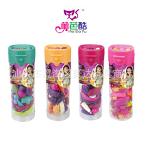 Childrens heart string pop beads beaded toy 50 pieces of canned girl DIY handmade cordless necklace bracelet wearing beads