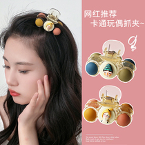 Kawano cartoon rabbit girl grab clip female Japanese Korean cute girl hairclip back head Net red clip headgear
