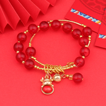 Ox Years life Fortune Bull Bracelet Womens Pure Silver Red Hands Rope Ins Small Crowddesign Woven Rope Jewelry Birthday Present