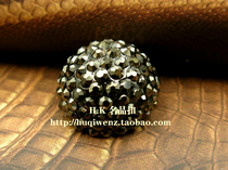 New popular bright black rhinestone semicircle skirt mink fur coat sweater jacket luxury metal button 25mm