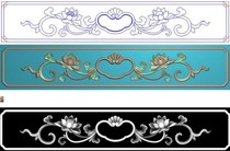 Grayscale Toyo Flowers and lotus Flowers Drawers Draw Bucket Buckle Hand Dental Plate Counter Writing Desk Fine Sculpture JDP Relief Map